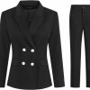 Wholesale YUNCLOS Yunclos Women'S 2 Piece Double Breasted Suit Set Two Button Blazer And Pants