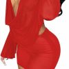 Clearance SUZONANA Sexy Two Pieces Outfit For Women Clubwear Long Sleeve Crop Top Mini Skirt Set Bandage Swimsuits