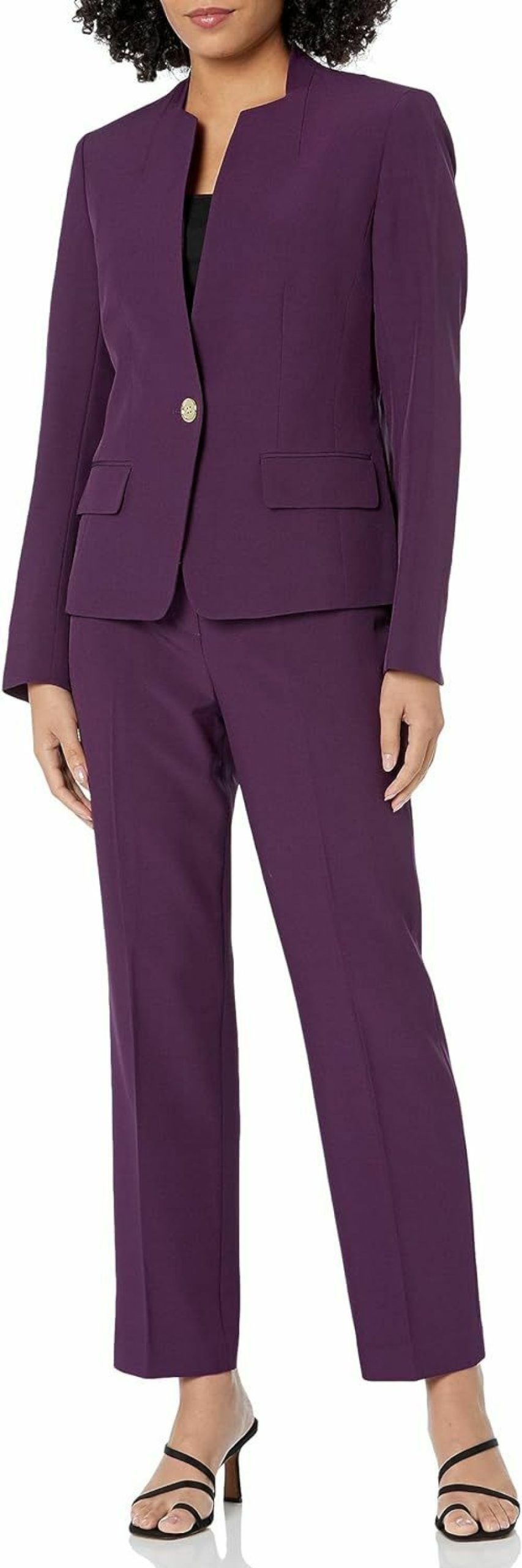 Online Le Suit Women'S 1 Button Jacket/Elastic Back Pant