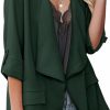 Clearance MURMUREY Womens Casual Blazer Jackets Roll Up Long Sleeve Open Front Work Office Business Blazers With Pockets