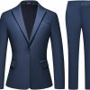 Hot Lamgool Lamgool Womens Suit 2 Piece Set Business One Button Peak Lapel Blazer Jacket With Pants For Office Ladies