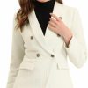 Wholesale Allegra K Allegra K Tweed Blazer For Women'S Notch Lapels Double Breasted Plaid Jacket Work Office Blazer