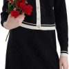 New GOELIA Black Business Outfit For Women Sequin Open Front Knitted Cardigan And Midi Skirt Dressy 2 Piece Set