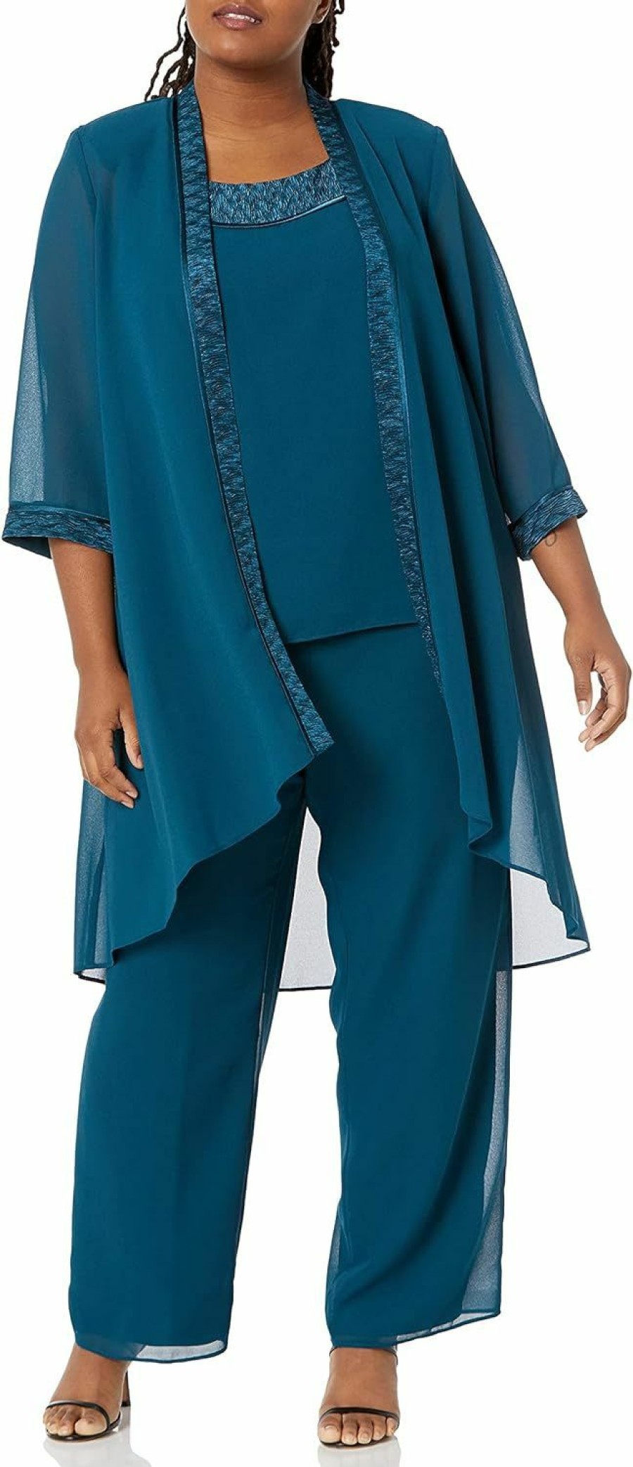 Hot Le Bos Le Bos Women'S Fortuny Trim Long Jacket Pant Set