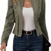 Online Mina self Womens Cropped Suede Blazer Jacket 2024 New Spring Fashion Casual Lightweight Petite Fitted Office Outwear Suit…