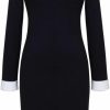 New HOMEYEE Homeyee Women'S Celebrity Turn Down Collar Business Bodycon Dresses