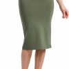 New Fishers Finery Fishers Finery Women'S Ecofabric Ponte Pull On Midi Length Pencil Skirt; Form Fitting