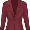 Hot Hybrid & Company Hybrid & Company Women'S Casual Work Office Notch Lapel Blazer Jacket Stretch Premium Nylon Ponte Made In Usa