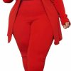 Online Aro Lora Aro Lora Womens Plus Size 2 Piece Outfits Open Front Blazer And Long Pant Suits Set