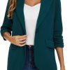 New MINTLIMIT Mintlimit Womens Blazer 3/4 Sleeve Lapel Collar Business Work Blazers Button Front Casual Jackets With Pockets