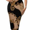 Online FoveNK Fovenk Pencil Dress For Women Business Elegant Ruffle Sleeve Bodycon Church Dresses Wear To Work Zipper