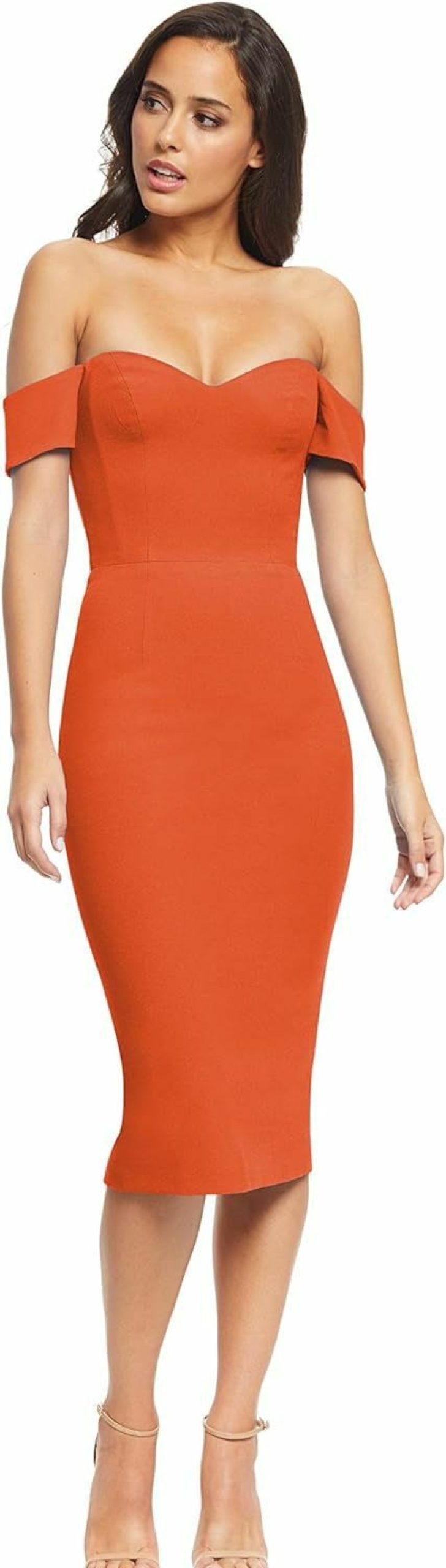 Hot Dress the Population Dress The Population Women'S Bailey Off The Shoulder Sweetheart Bodycon Midi Sheath Dress