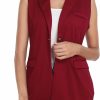 Clearance Xeoxarel Xeoxarel Women'S Sleeveless Blazer Vest With Pockets (S - Xxl)