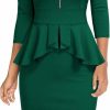 Best Miusol Miusol Women'S Retro Square Neck Ruffle Style Slim Business Pencil Dress