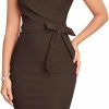 Hot MUXXN Muxxn Women'S Vintage 1950S Style Wrap V Neck Tie Waist Formal Cocktail Dress