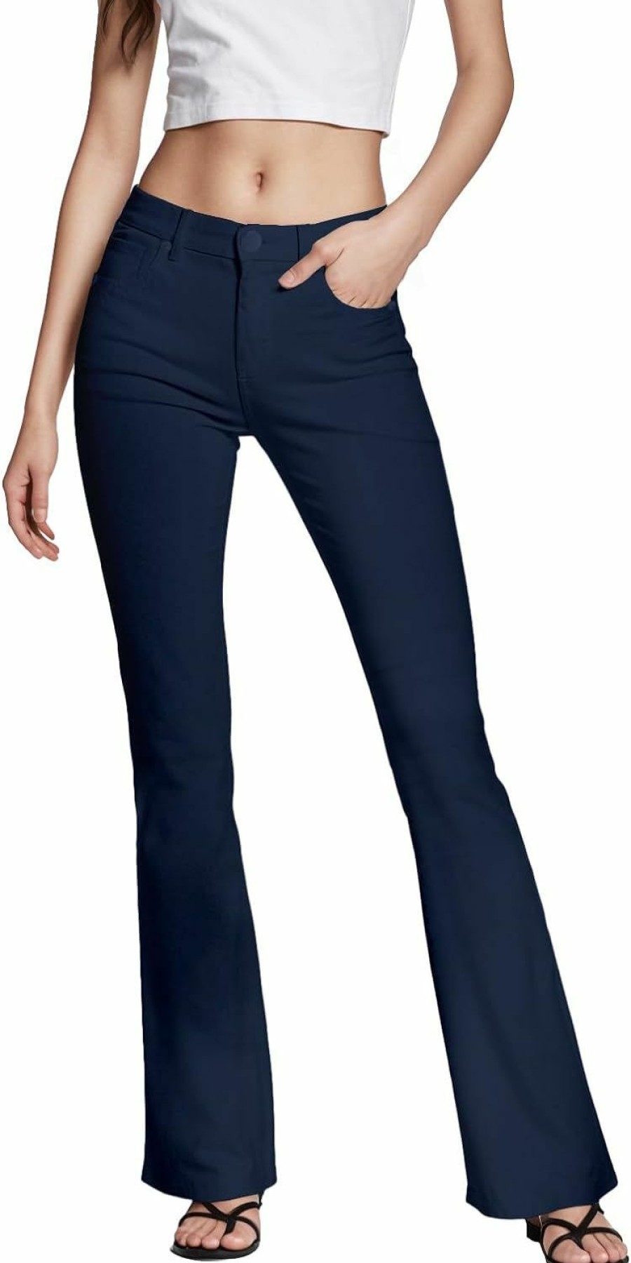 Wholesale Hybrid & Company Hybrid & Company Womens Hyper Ultra Stretch Comfy Boot Cut Leg Flare Work Casual Pants