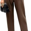 Hot GRACE KARIN Grace Karin Women'S Casual Work Pants With Pockets Elastic Waist Plaid Pants