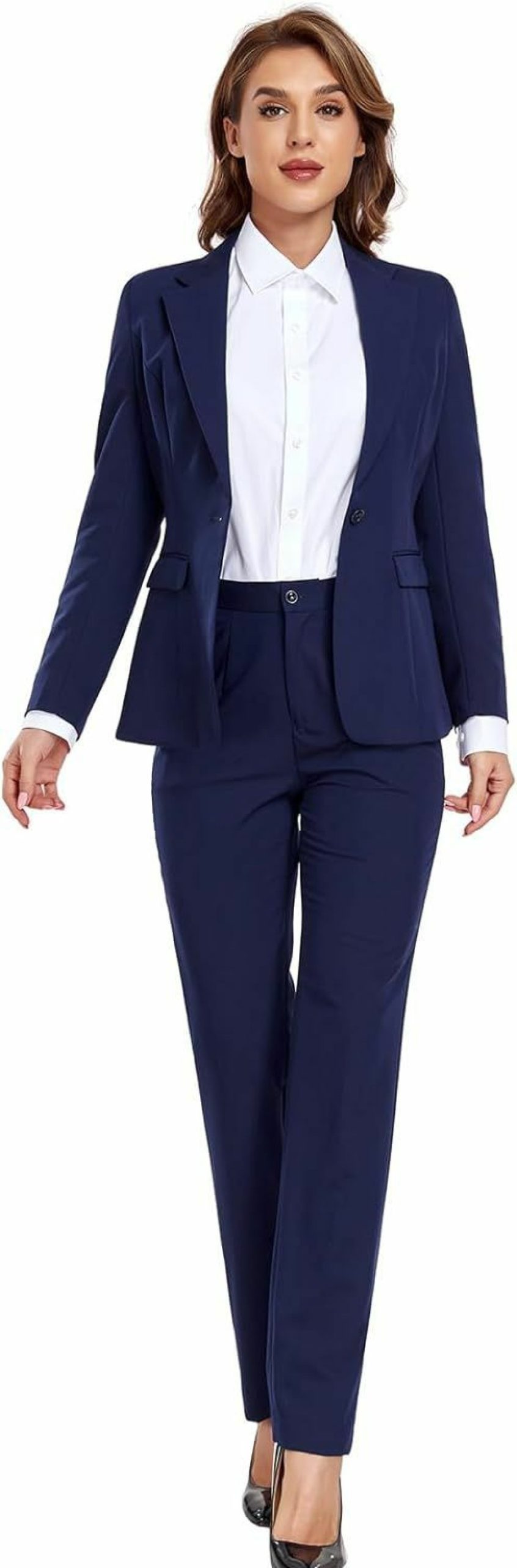 Online Joqmia Women'S Suiting 2 Piece Lady Formal Solid Jacket Outfit Business Office One Button Blazer Pant Slim Fit Suit Set For Work