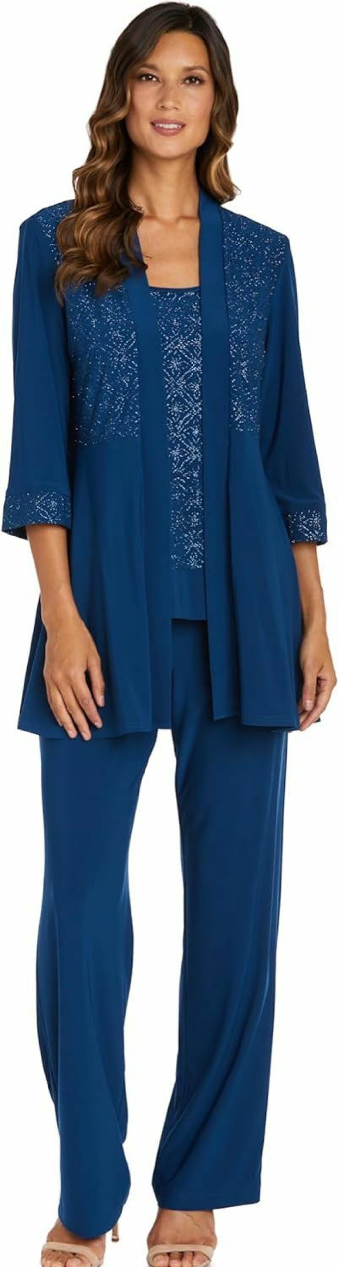 Online R&M Richards R&M Richards Women S Two-Piece Lace Detail Pant Suit Set