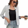 Wholesale Plusashion Womens Casual Blazers Open Front 3/4 Sleeve Work Office Jackets Blazer S-2Xl