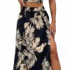 Wholesale Verdusa Verdusa Women'S 2 Piece Outfits Tropical Print Crop Cami Top And High Waist Split Thigh Skirt