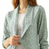 Hot DOUBLJU Doublju Ruched 3/4 Sleeve Open Front Draped Blazers Business Casual Basic Work Jackets For Womens Clothes With Plus Size