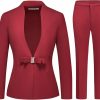 Hot MODFUL Modful Women'S Business Pant Suit Set 2 Piece Slim Fit Blazer Jacket One Button Buckle Closure Lady Work Suit For Office