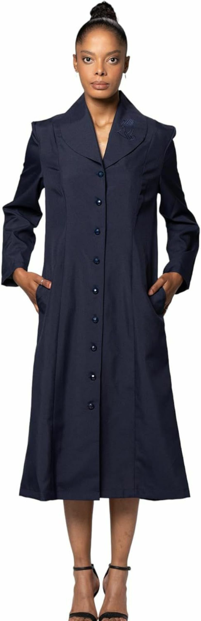 New GMI - Group Button Front Clergy Dresses For Women - Elegant Church Dress & Uniform, Clergy Robes Women Choir Robe G11674