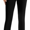 Clearance VQW Split Dress Pants For Women Stretch Slim Fit Cropped Capri Pants Pull-On Ankle Pants For Work, Business,Office