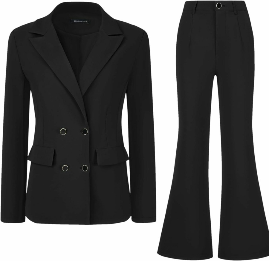 Best Allegra K Allegra K Business Work Suit Set For Women'S 2 Piece Notched Lapel Blazer And Long Pants