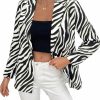 Wholesale WDIRARA Wdirara Women'S Colorblock Camo Print Single Button Blazer Lapel Neck Elegant Work Office Coat Outerwear