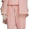 New Zongqiven Zongqiven Women'S Mother Of The Bride Pants Suits Full Length Chiffon Lace 3/4 Sleeve 3 Pcs Wedding Sets