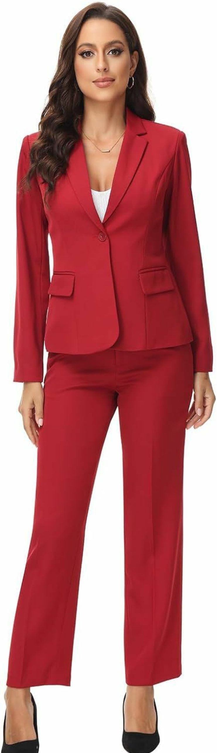 Online MODFUL Modful Women Suits 2 Piece Set Pant Business Suits For Women Suits For Work Professional Petite Pant Suits