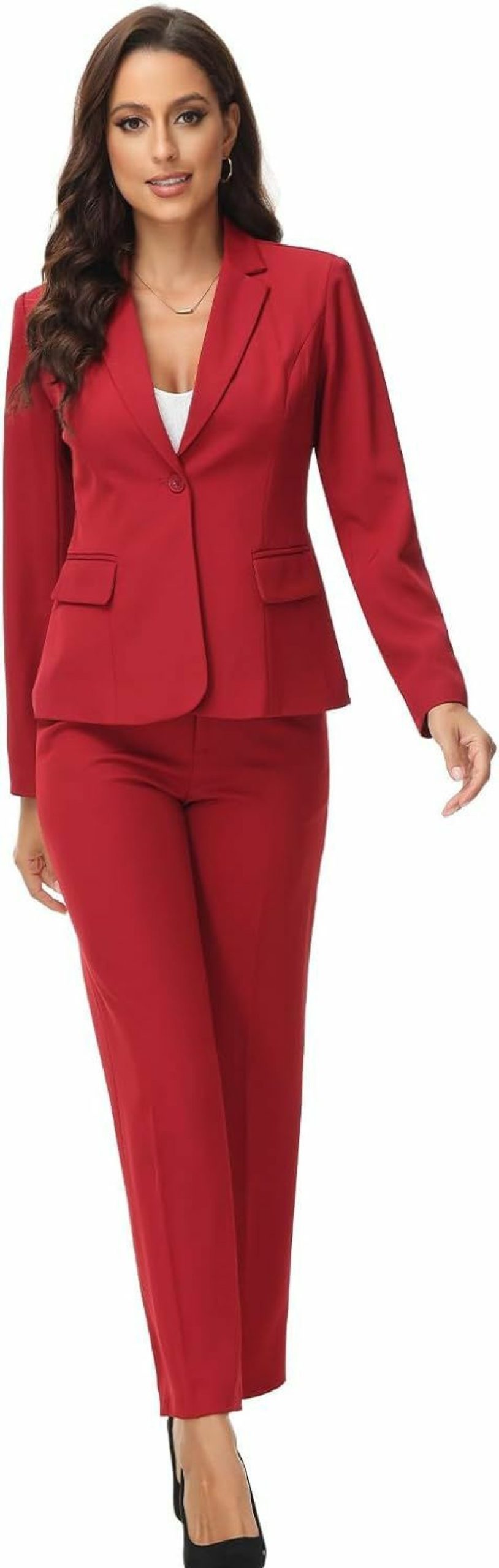 Online MODFUL Modful Women Suits 2 Piece Set Pant Business Suits For Women Suits For Work Professional Petite Pant Suits