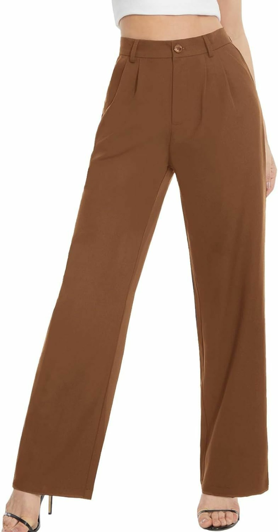 Hot Tapata Tapata Women Wide Leg Pants High Waisted Dress Trousers Casual Elastic Pockets Business Work Slacks