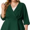 New Agnes Orinda Agnes Orinda Women'S Plus Size Casual Blazer Ruffle V Neck Lapel 2024 Peplum Blazers