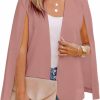 Best Wyeysyt Cape Blazer For Women Split Sleeve Open Front Casual Jacket Sexy Blazer Dress Elegant Cape Coat