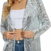 Online Ypser Ypser Women'S Sequin Blazer Open Front Sparkle Jacket Glitter Coat For Evening Party