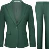 Clearance Kelyaa Women'S 2 Piece Business Office Suit Lady Peaked Lapel Slim Fit One Button Blazer Jacket And Pants Set