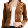 Best Allegra K Allegra K Women'S 1 Button Velvet Blazer Lapel Business Office Christmas Crop Suit Jacket