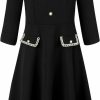 Best Hobemty Women'S A-Line Dress 3/4 Sleeve 2024 Square Neck Tweed Work Dresses