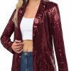 Best KANCY KOLE Kancy Kole Women'S Sequin Jackets Open Front Blazer Jacket Casual Long Sleeve Sparkly Cardigan Coat With Pocket S-Xxl