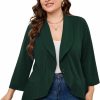 Online KOJOOIN Kojooin Womens Plus Size Casual Long Sleeve Blazer Open Front Cardigan Work Office Jacket Suit Blazer