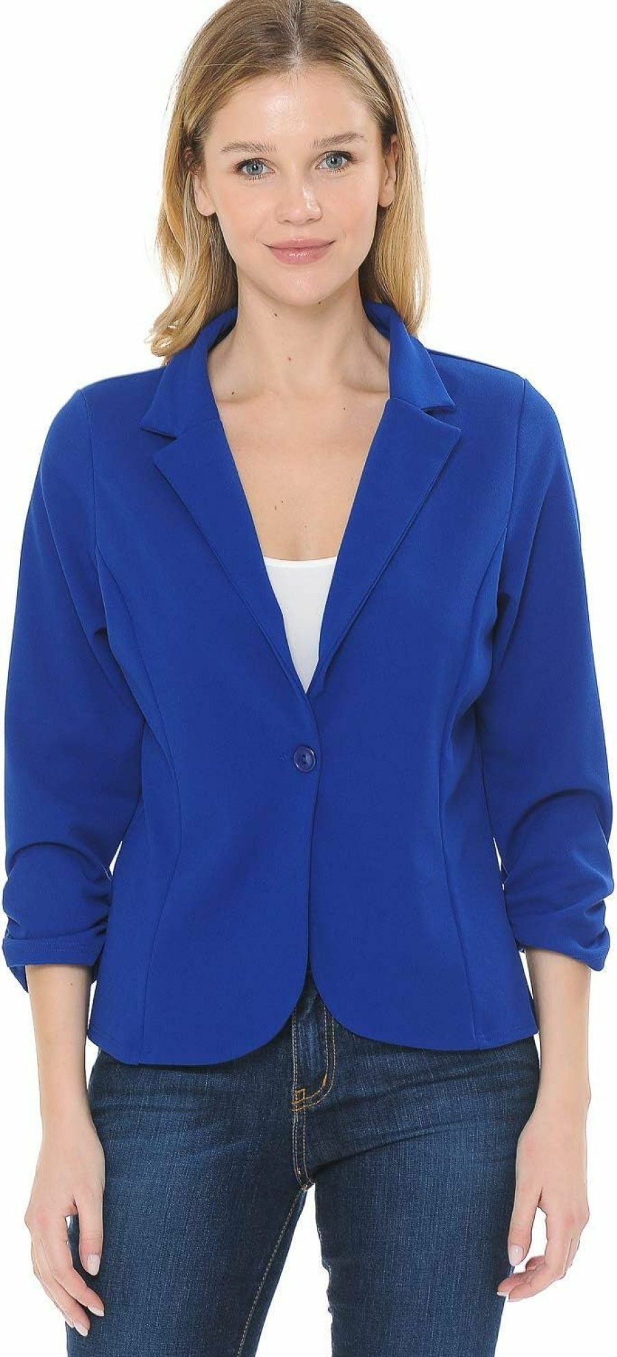 Best MINEFREE Minefree Women'S 3/4 Sleeve Lightweight Casual Work Knit Blazer Jacket (S-3Xl)