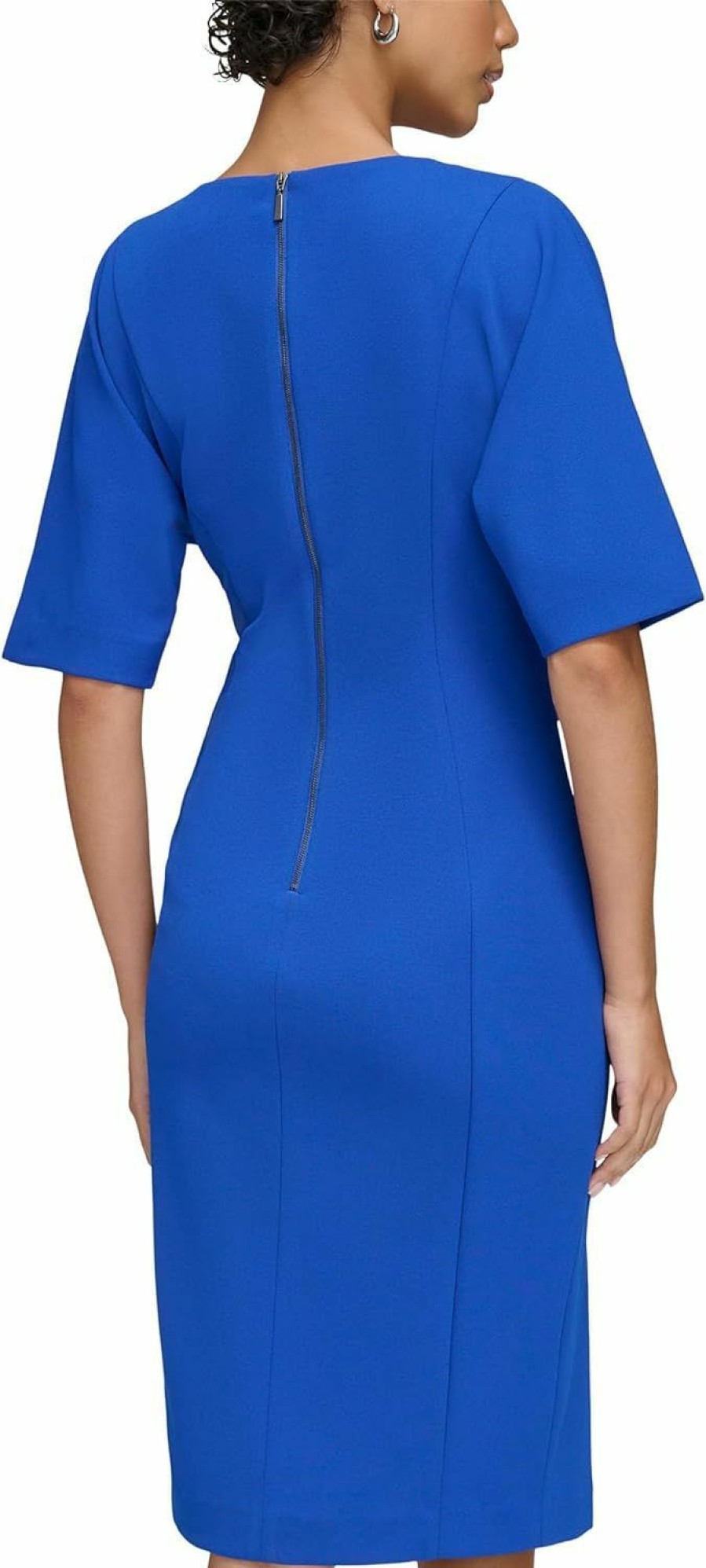 Wholesale Calvin Klein Calvin Klein Womens Scuba Crepe Short Sheath Dress With Waistline Pleating Detail