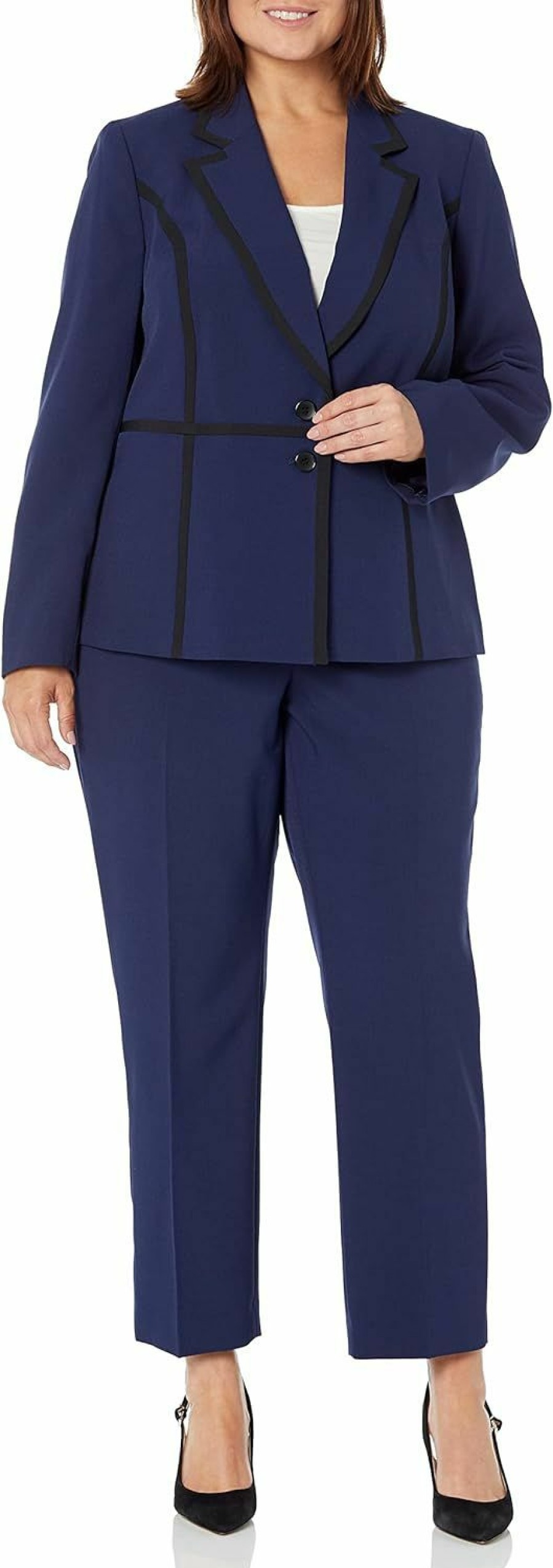 New Le Suit Women'S Plus Size Jacket/Pant Suit 50041013-2By