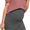 Wholesale MakeMeChic Makemechic Women'S Maternity 2 Piece Outfits Casual Short Sleeve Tee Shirt And Striped Skirt Set