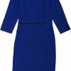 New Allegra K Allegra K Office Sheath Dress For Women'S Mock Neck 3/4 Sleeves Pencil Dresses