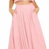 Online Doshoop Women'S Summer Two Piece Outfits Midi Dress Pleated Crop Top Flowy Flare Skirts Sets Casual Solid Suiting