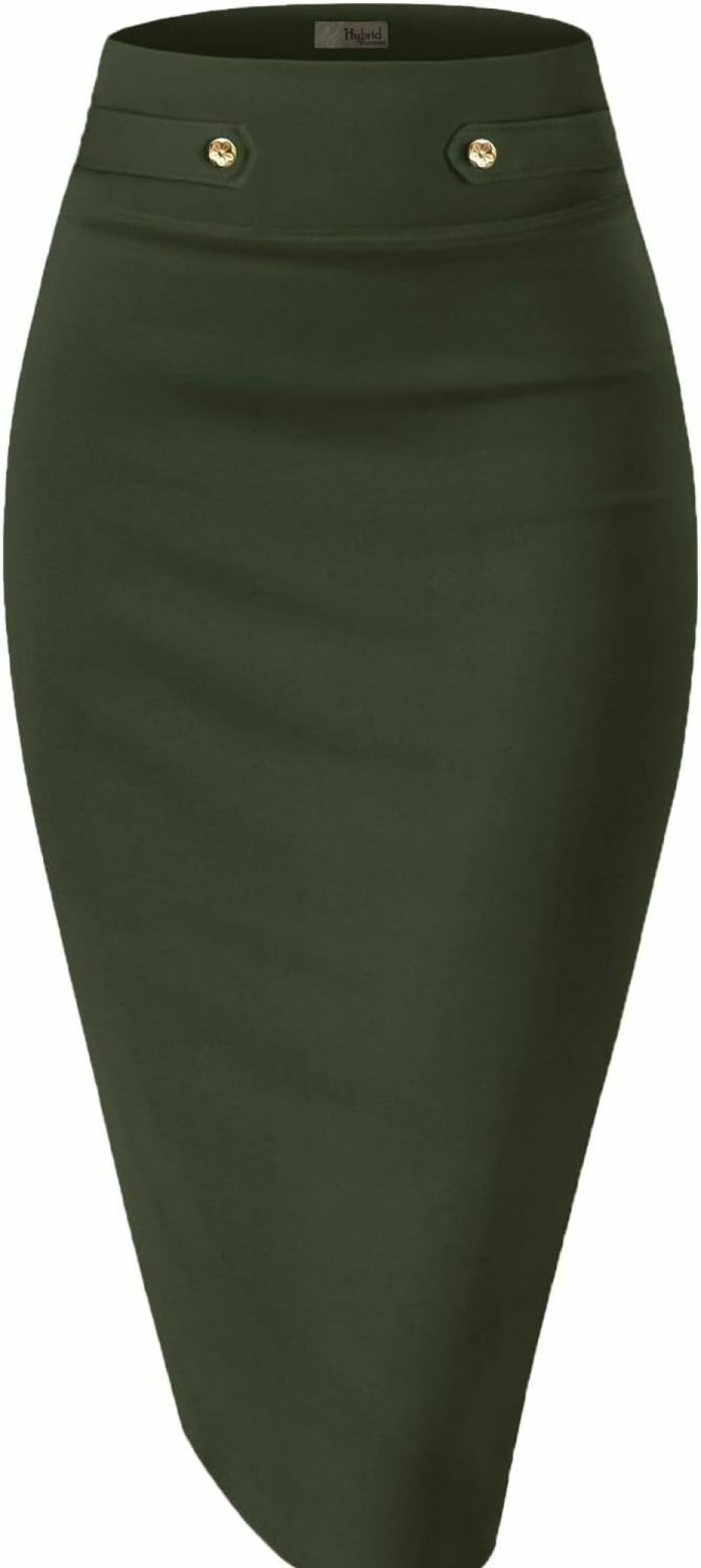 Hot Hybrid & Company Hybrid & Company Womens Pencil Skirt Premium Nylon Ponte Stretch Office Made In The Usa Below Knee